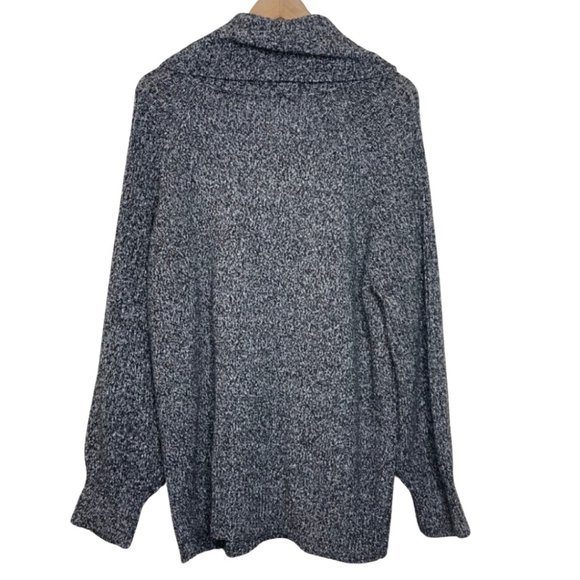 NINE WEST | Gray Oversized Cowl Neck Heavy Knit Pullover Sweater | Size XL - Picture 6 of 12